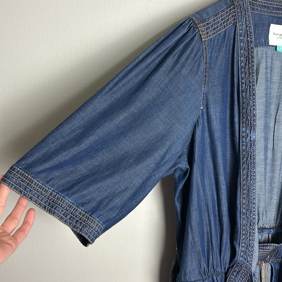 Pilcro and the Letterpress by Anthropologie Belted Denim Romper Size 20W Plus - Picture 7 of 8